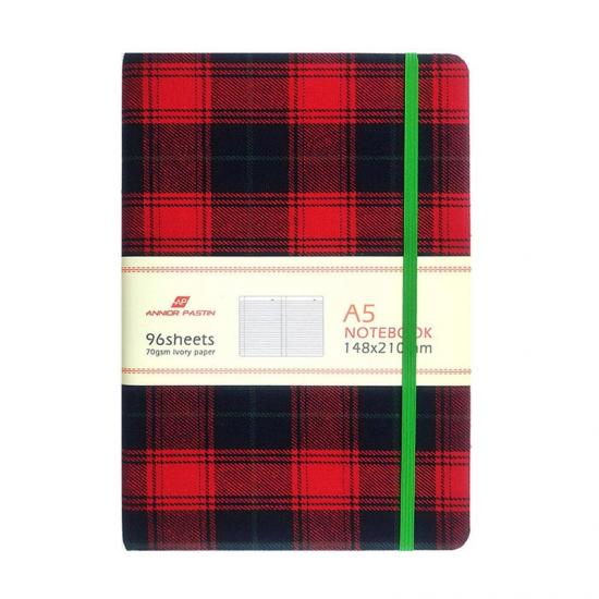 A5 tessuto scozzese notebook